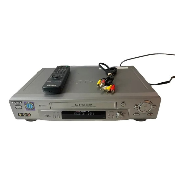 Sony SLV-N81 VCR VHS Player Recorder Hifi Stereo W/ Remote & Cable - Tested